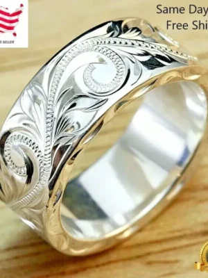 Elegant Ring Women 925 Silver Filled Jewelry Ring Size Gift 6-12