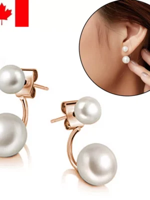 Elegant Pearl Engagement Drop Earrings Gift Women Stud Dangle Jewelry Gifts S