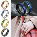 Colour Changing Mood Ring Stainless Steel Ring Mens Women Band Jewelry Wedding